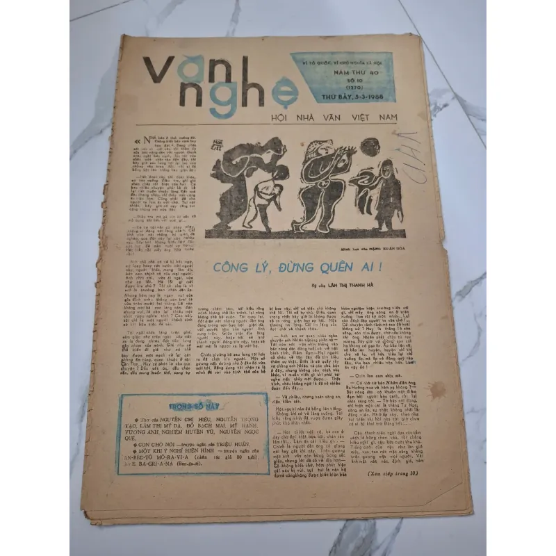 Báo Văn nghệ Số 10 (1270) - Lâm Thị Thanh Hà - Ký 960248