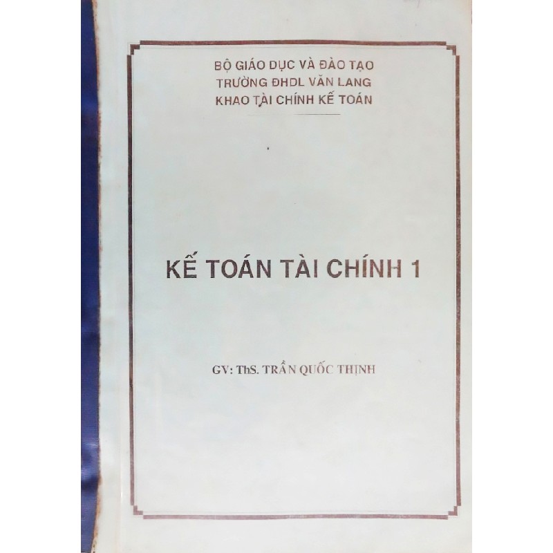 Cuốn photo giáo trình Kế toán tài chính 1 18470