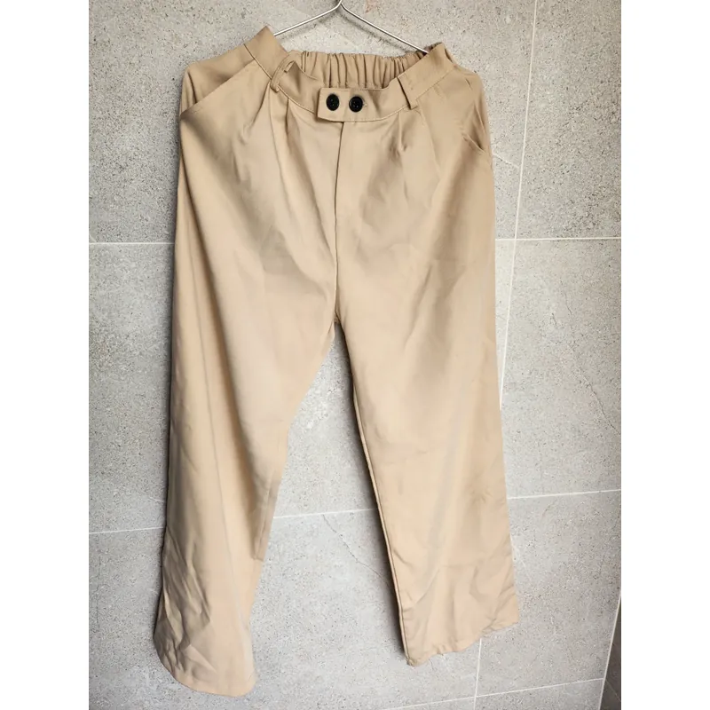 Quần công sở màu be dáng suông 600933