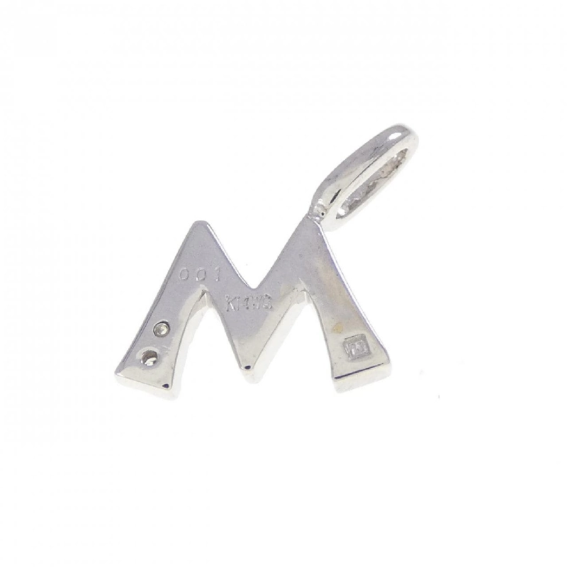 K14WG Chữ cái M Dây chuyền kim cương 0.01CT - Hàng hiệu Chính hãng 864848