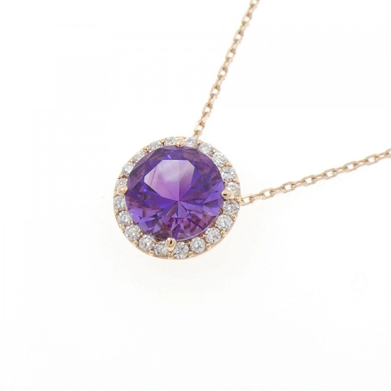 K18PG Mặt dây chuyền Amethyst 1.62CT - Hàng hiệu Chính hãng 860915