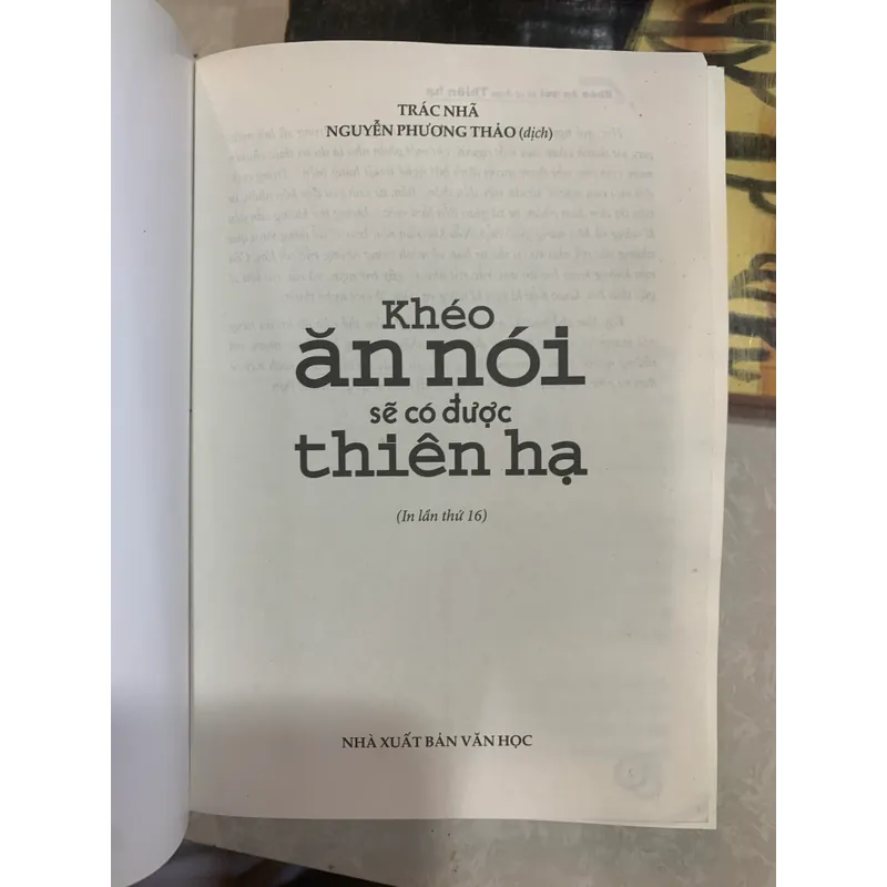 KHÉO ĂN NÓI SẼ CÓ ĐƯỢC THIÊN HẠ - TRÁC NHÃ 612328