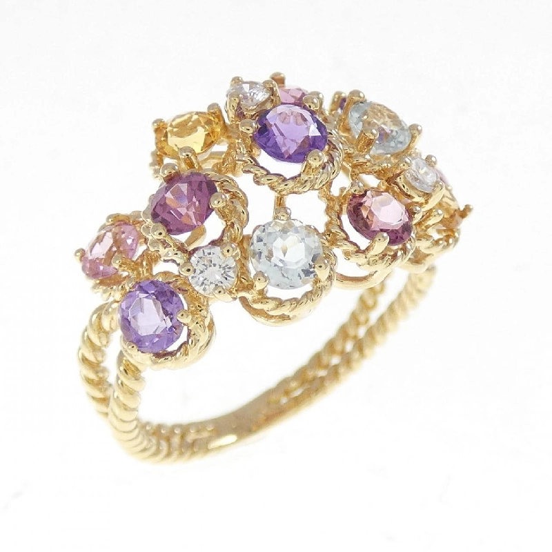 Nhẫn đá màu K18YG - Hàng hiệu Authentic 854853