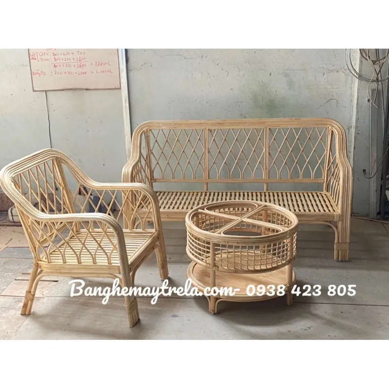 Bàn ghế mây hiện đại phòng khách 591364