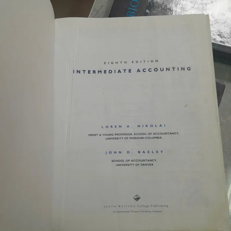 INTERMEDIATE ACCOUNTING - KẾ TOÁN TRUNG CẤP - NIKOLAI, BAZLEY 590145