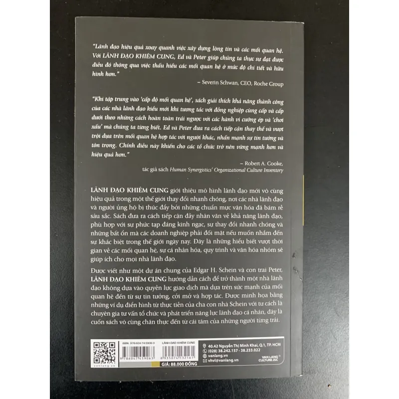 (Sách cũ) Lãnh đạo khiêm cung - Edgar H.Schein & Peter A. Schein 931727