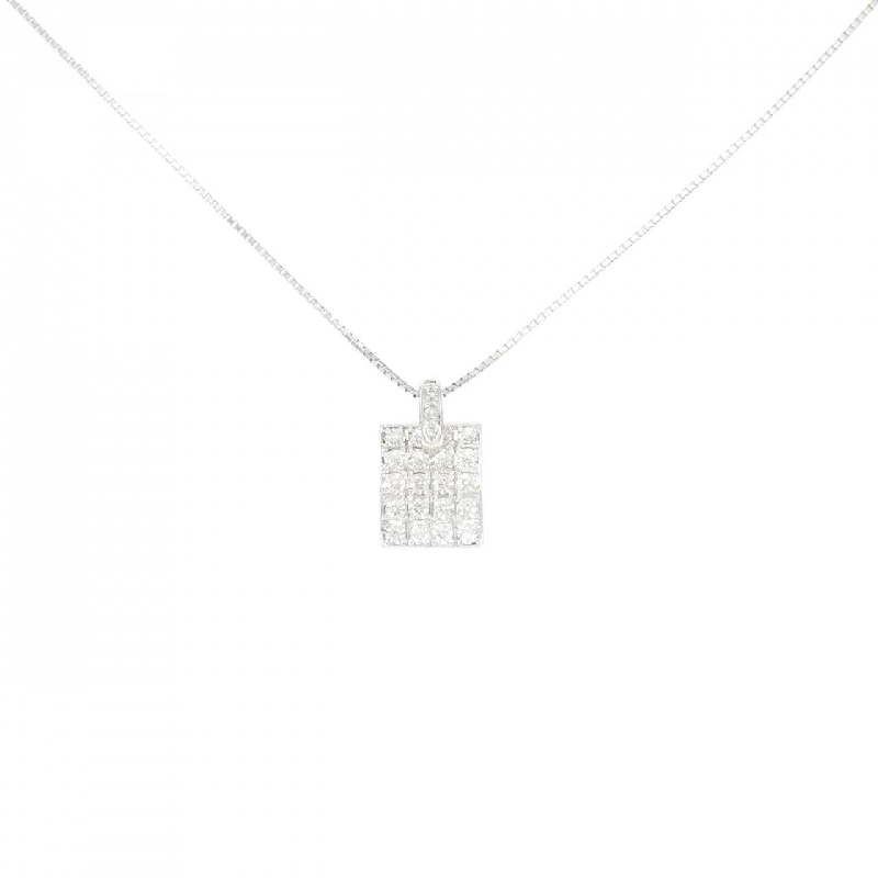 K18WG Pave Diamond Necklace 0.50CT - Hàng hiệu Chính hãng 860132