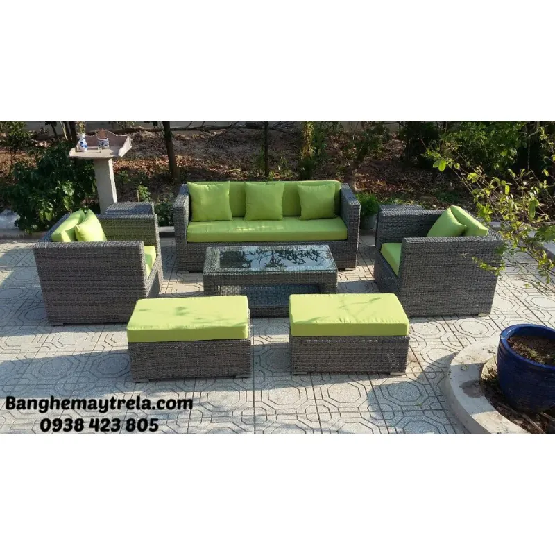 Bàn ghế sofa vuông mây nhựa 726745