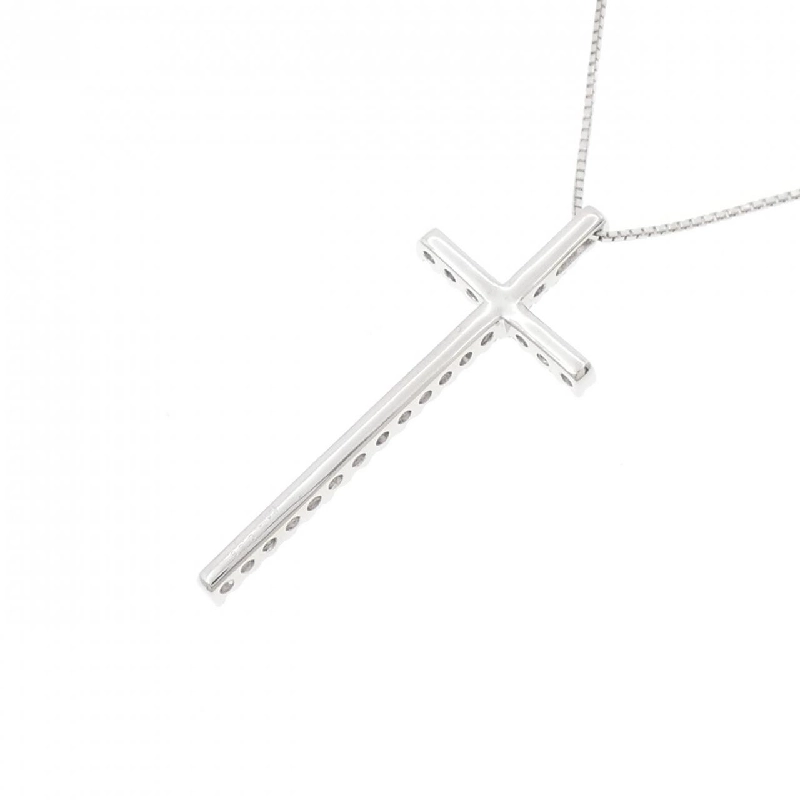 K18WG Dây chuyền kim cương chéo 0.56CT - Hàng hiệu chính hãng 858140