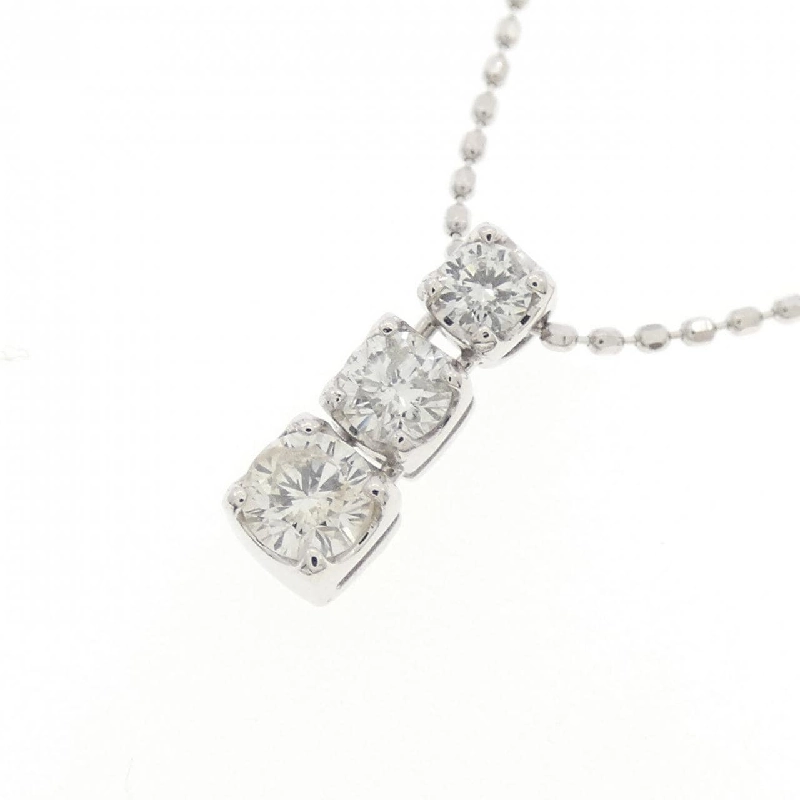 K18WG Dây chuyền kim cương ba viên 0.30CT - Hàng hiệu Chính hãng 861589