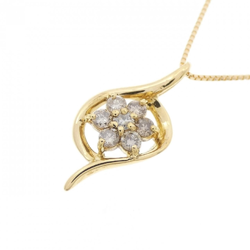 K18YG Hoa Kim Cương Dây Chuyền 0.25CT - Hàng hiệu Chính hãng 862107