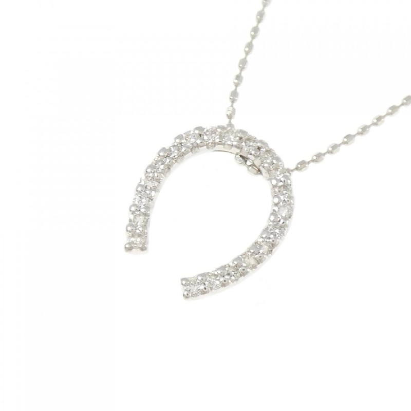 K18WG Móng ngựa Dây chuyền kim cương 0.19CT - Hàng hiệu Chính hãng 857748