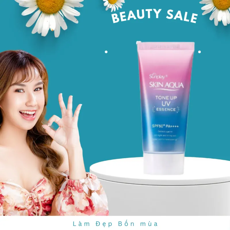 Kem Chống Nắng SKIN AQUA Tone Up UV Essence SPF50+ PA+++ chính hãng nguyên tem 168985