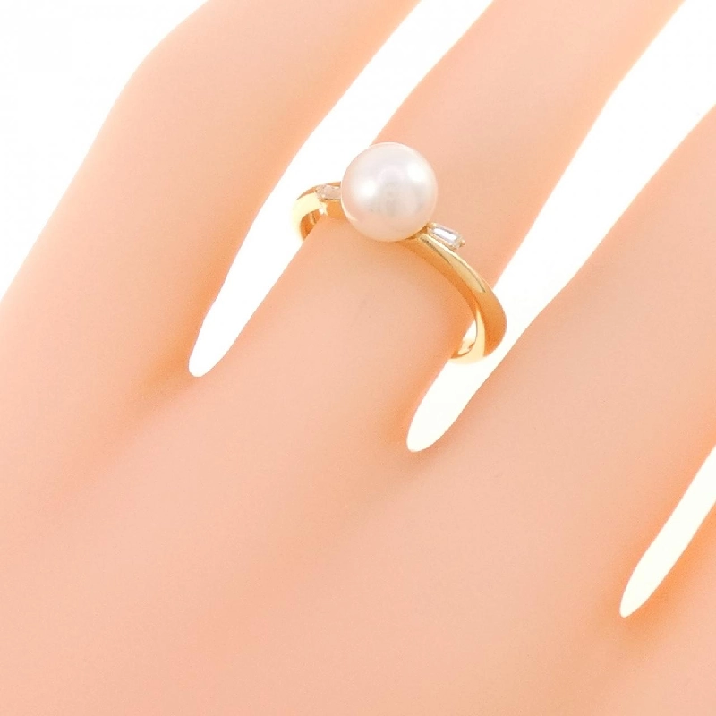 Nhẫn ngọc trai Akoya K18YG 6.7mm 668913