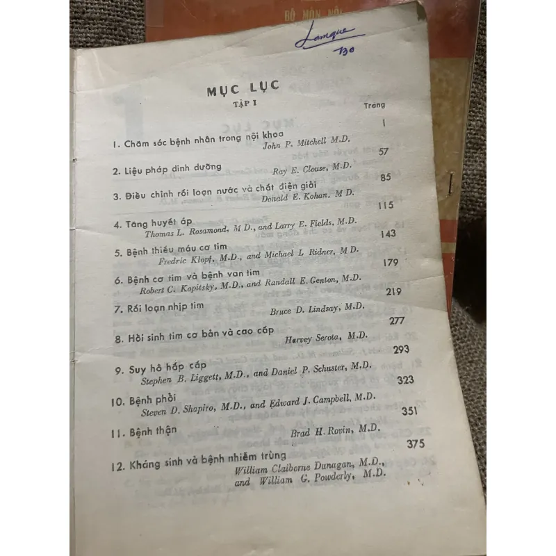Sổ tay điều trị nội khoa 1-2, tài liệu dịch  1000303