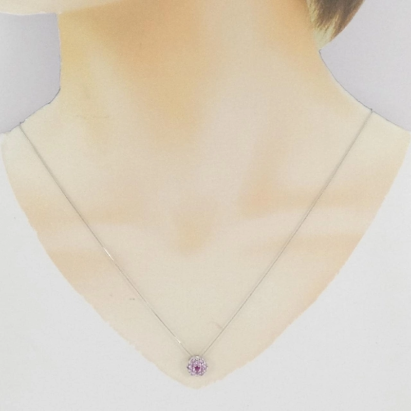 K18WG Đá màu Dây chuyền - Hàng hiệu Chính hãng 861032