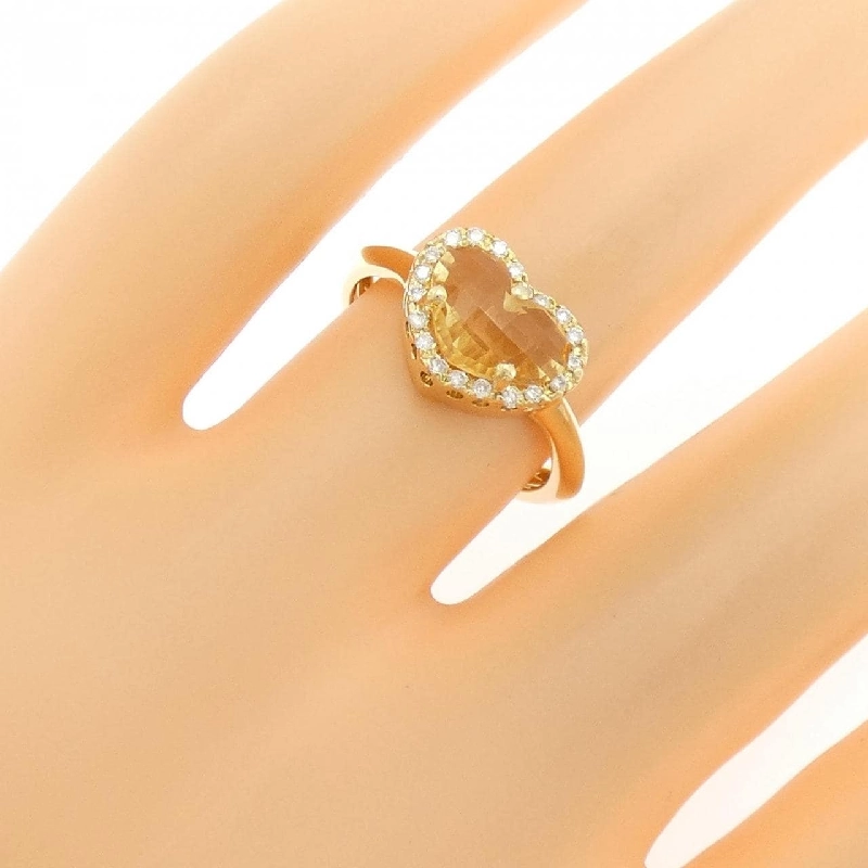 Nhẫn Citrine Hình Trái Tim Ponte Vecchio - Hàng hiệu Chính hãng 837234