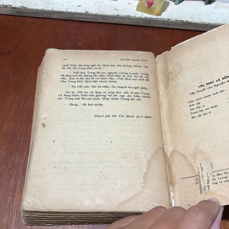 II Tiểu Thuyết: Yêu Như Là Sống - Nguyễn Mạnh Tuấn - 1988 781596