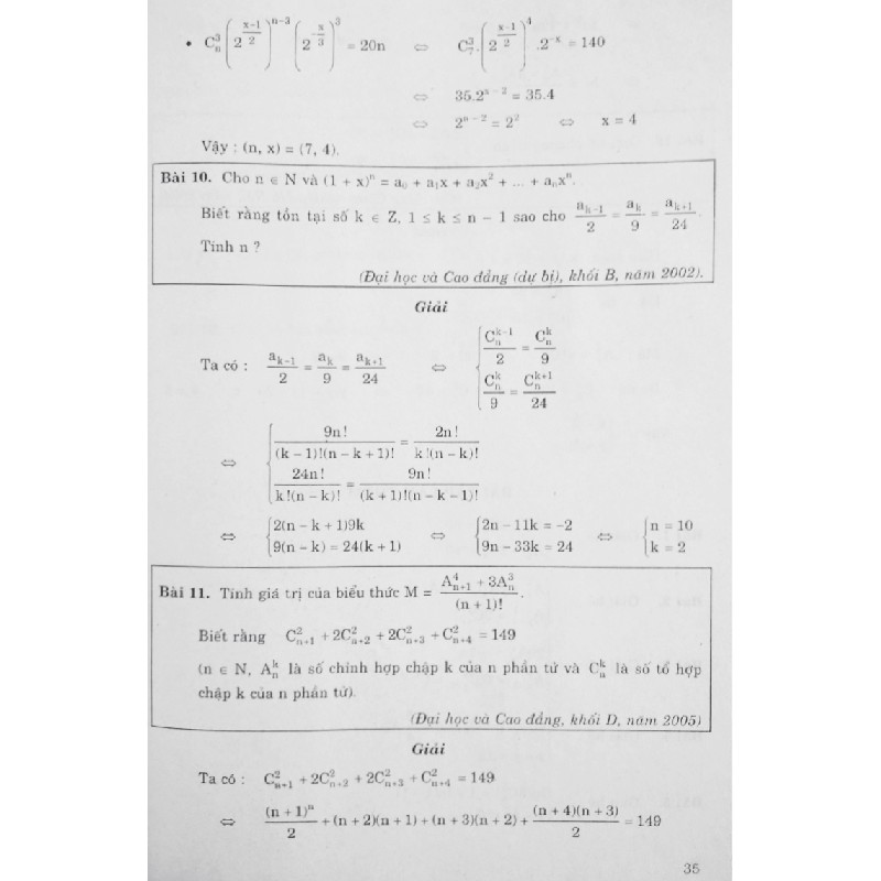 Phương Pháp Giải Toán Đại Số Tổ Hợp xưa 8137