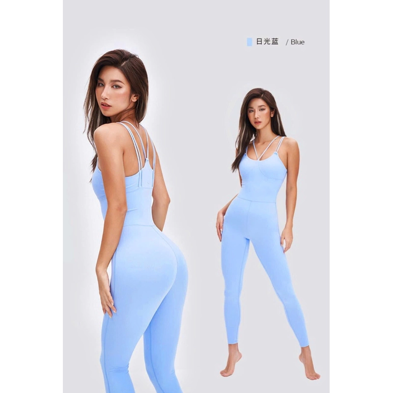 Jumpsuit Yoga cao cấp (Size M: 49kg - 53Kg) - Màu xanh nước biển 336586