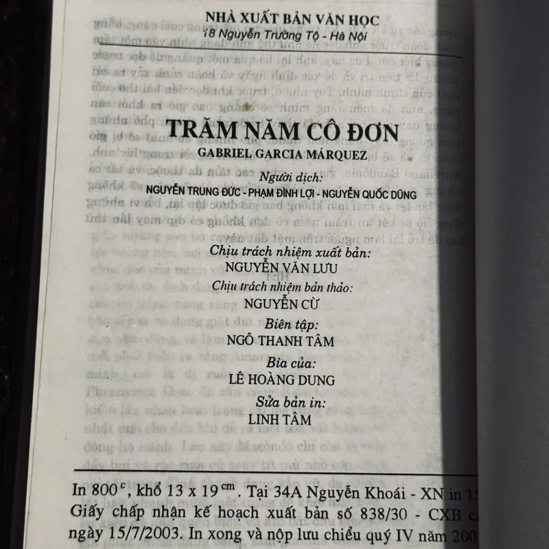 Combo trăm năm + thổ tả bìa cứng 722677