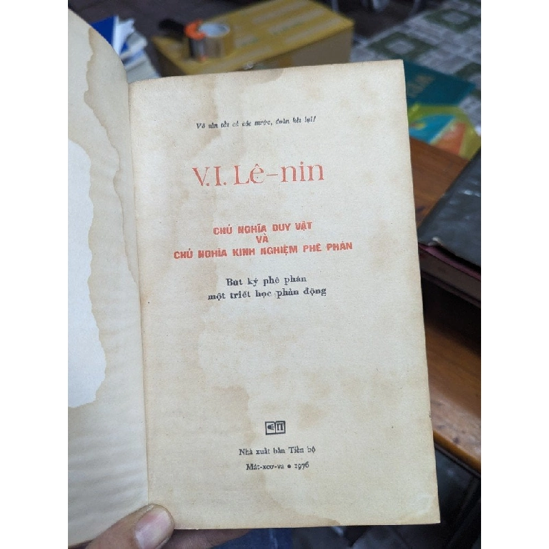 CHỦ NGHĨA DUY VẬT VÀ CHỦ NGHĨA KINH NGHIỆM PHÊ PHÁN - V.I.LÊ-NIN 161456
