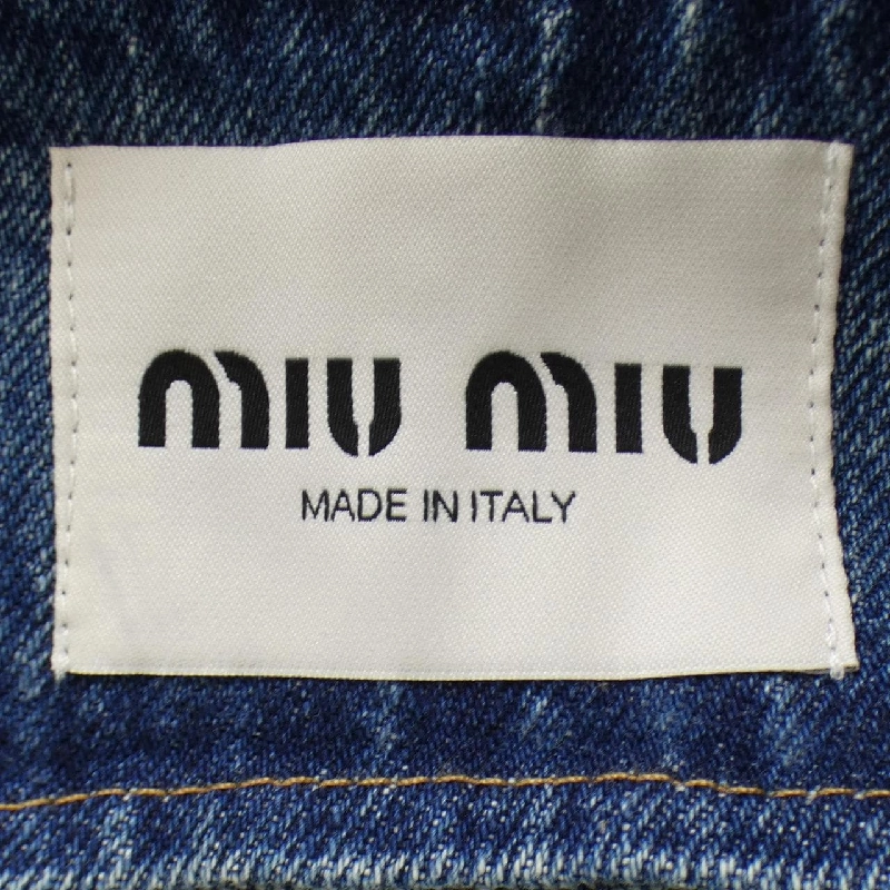 MIU MIU Đầm denim x poplin có khóa GWA218 SOOO 16T1 - Hàng hiệu Chính hãng 810697