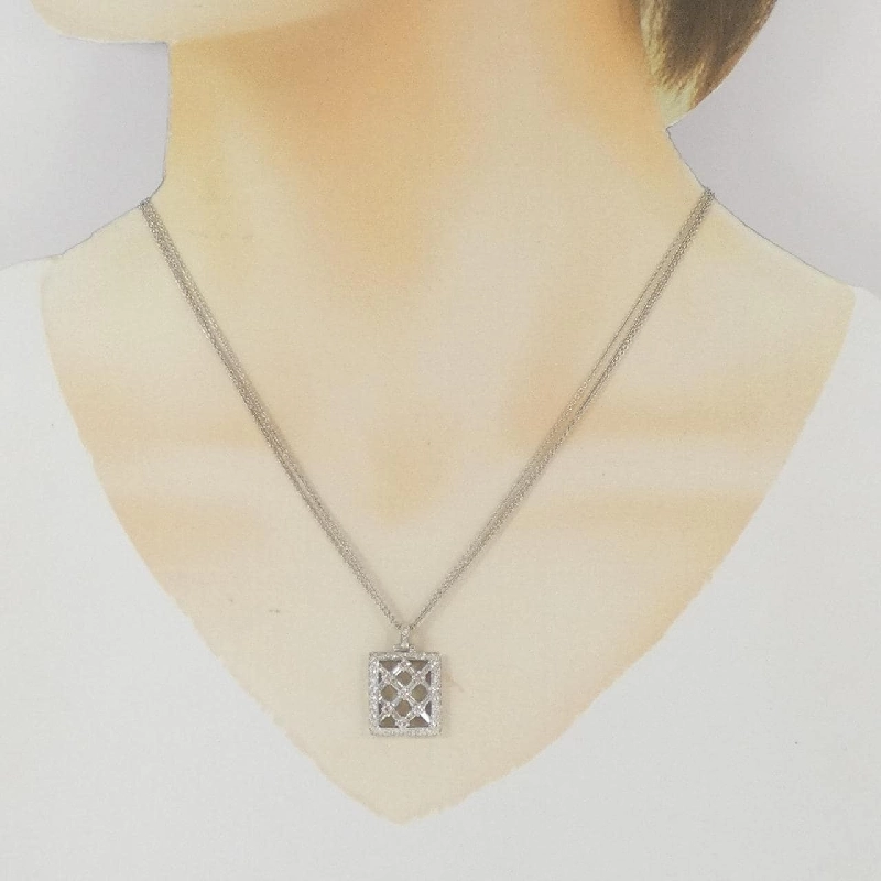 Dây chuyền kim cương hồng PT900/PT850 0.18CT - Hàng hiệu Authentic 860067