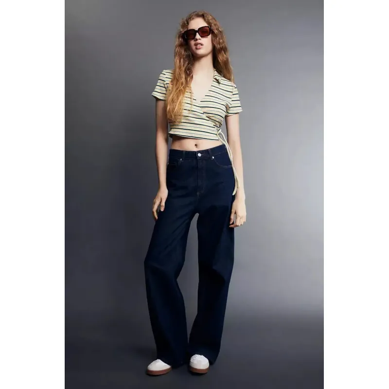 ÁO H&M CROPTOP THUN GÂN BỌC NGOÀI SIZE M 784888