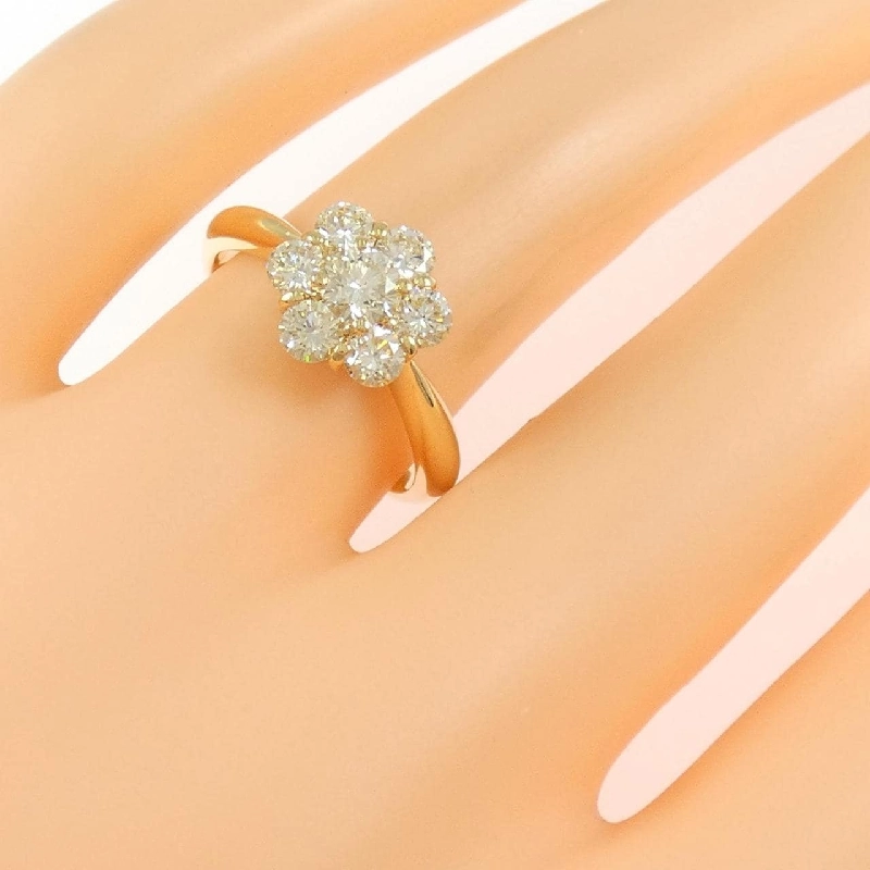 Nhẫn kim cương hoa K18YG 1.04CT - Hàng hiệu Authentic 850090