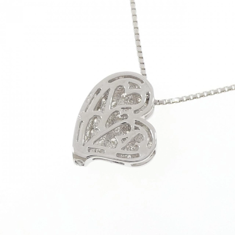 K18WG Dây chuyền kim cương hình trái tim Pavé 0.70CT - Hàng hiệu Chính hãng 864717