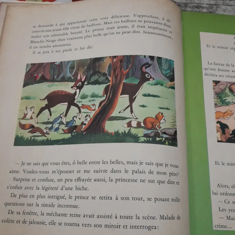 Sách truyện cổ tích màu khổ lớn tiếng Pháp- Waly Disney BLANCHE, BAMBI, CENDRILION in 1963 758693