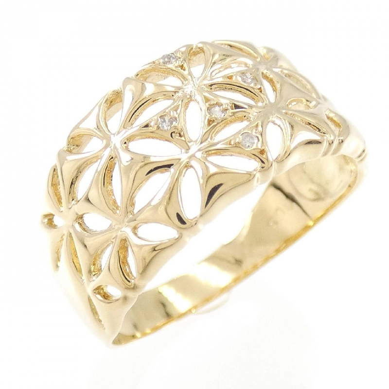 Nhẫn kim cương K18YG 0.03CT 666842