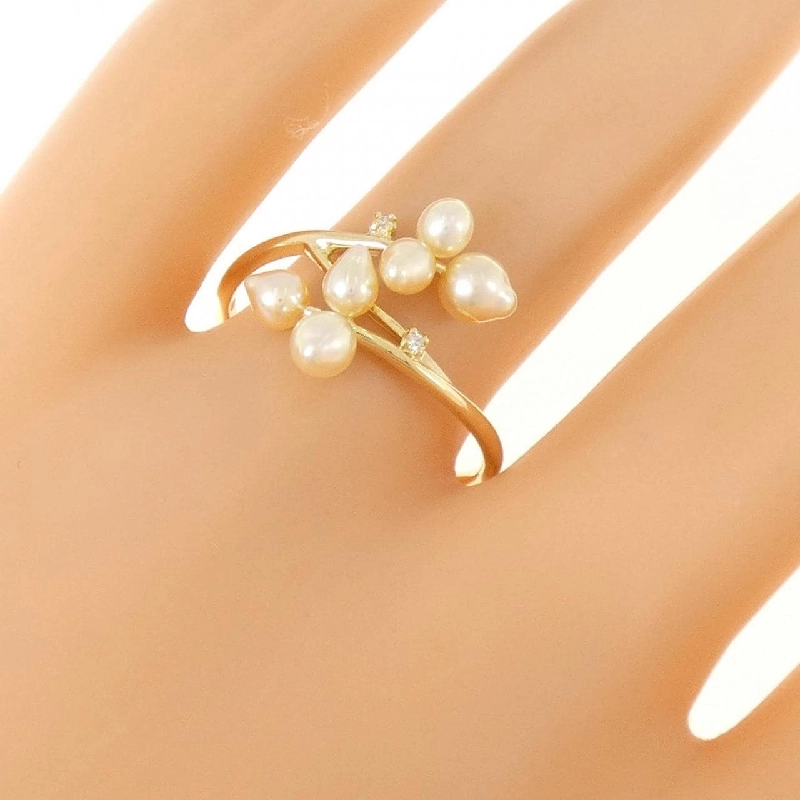 Nhẫn ngọc trai trắng K18YG - Hàng hiệu Authentic 848839