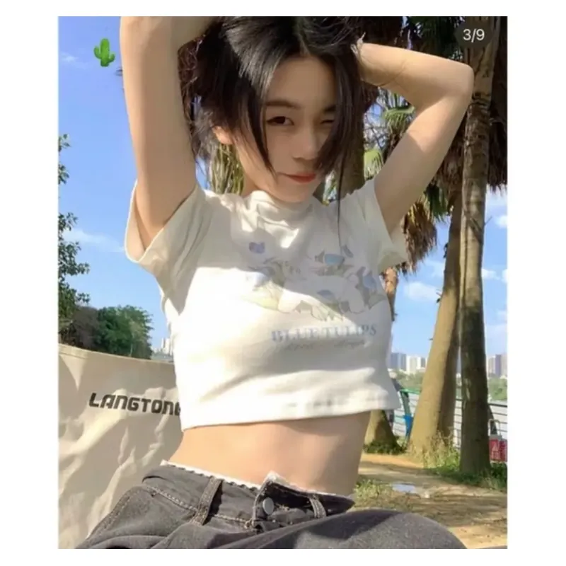 ÁO CROPTOP NỮ HỌA TIẾT DỄ THƯƠNG 739069