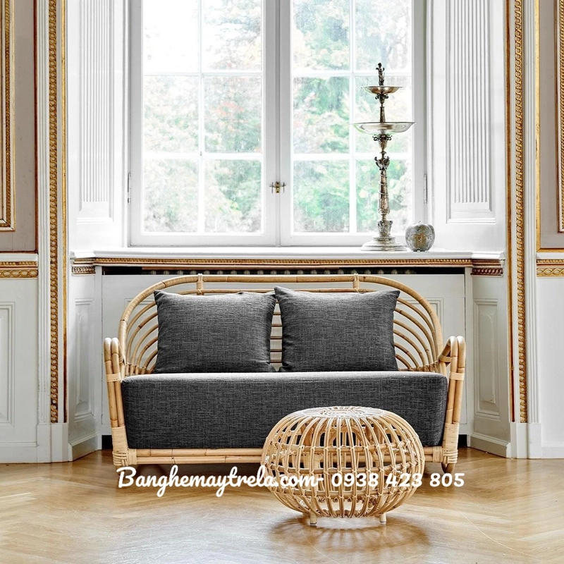 Băng ghế sofa dài mây tự nhiên 493352