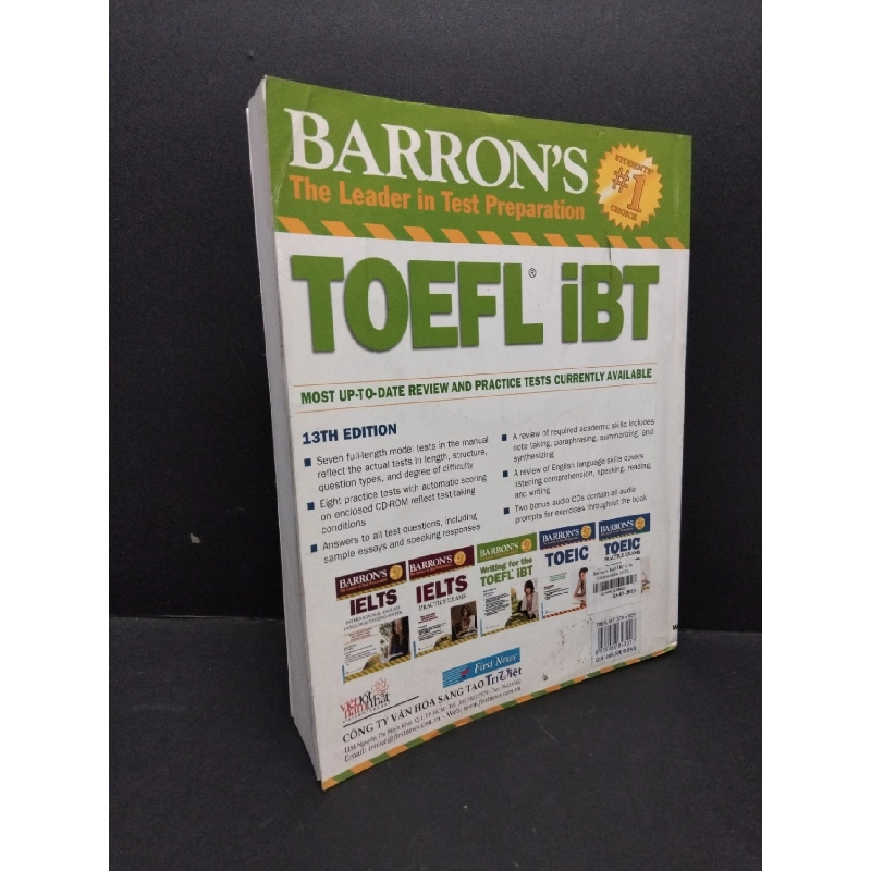 Toefl iBT 13TH edition (kèm CD) mới 80% ố bẩn 2014 HCM1710 HỌC NGOẠI NGỮ 917782