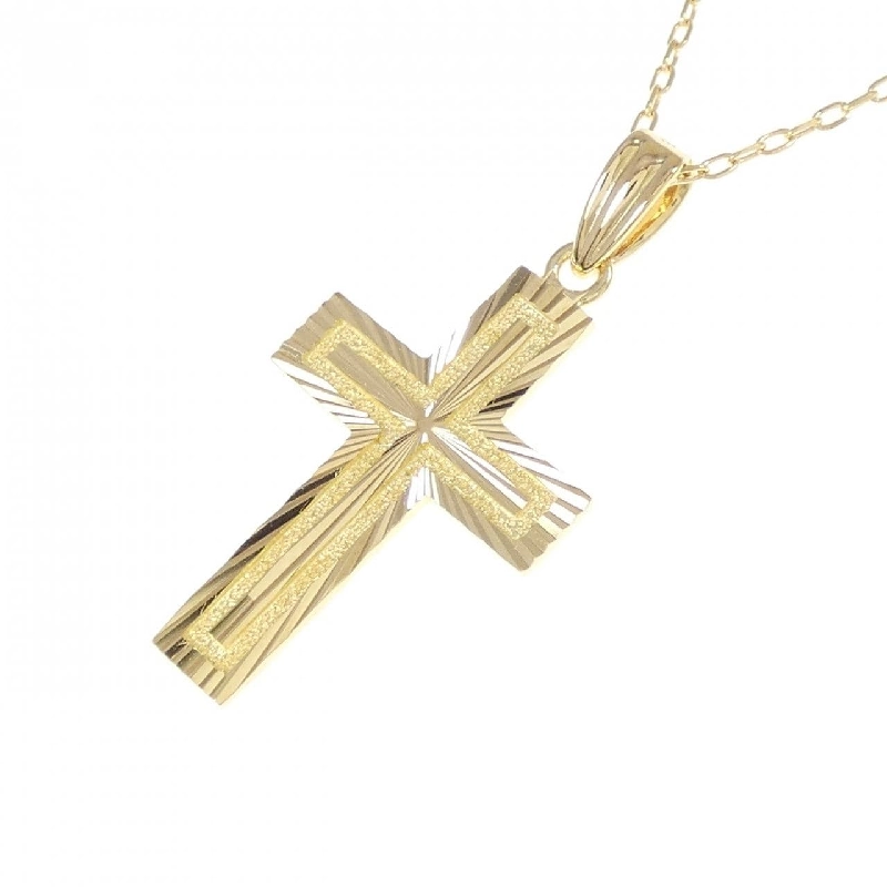 K18YG Dây chuyền hình chữ thập - Hàng hiệu Chính hãng 866305