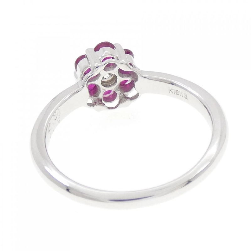 Nhẫn Ruby Hoa K18WG 0.60CT - Hàng hiệu Chính hãng 855551