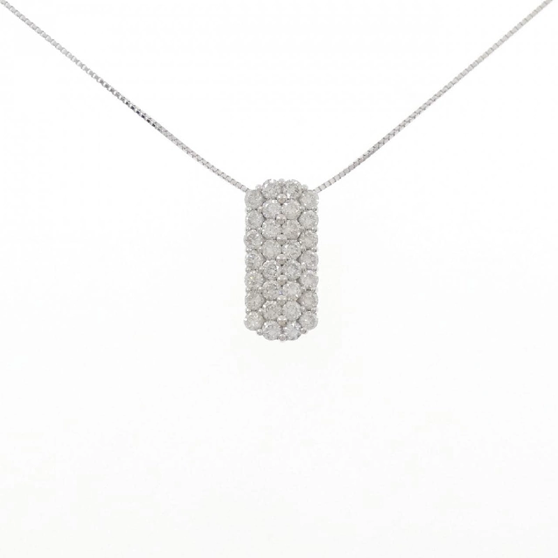K18WG Pave Diamond Necklace 2.00CT - Hàng hiệu Authentic 858448