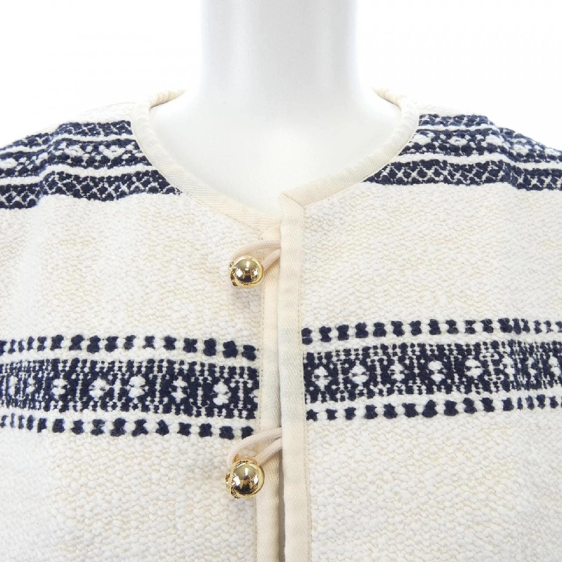 Áo khoác cardigan sọc Baha của CELINE Trionf 2V82S145X không có cổ 630698