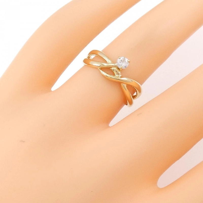 Nhẫn kim cương K18YG 0.10CT 672134