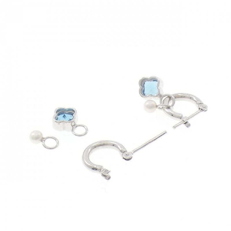 K14WG 2WAY Blue Topaz Bông tai - Hàng hiệu Chính hãng 869033