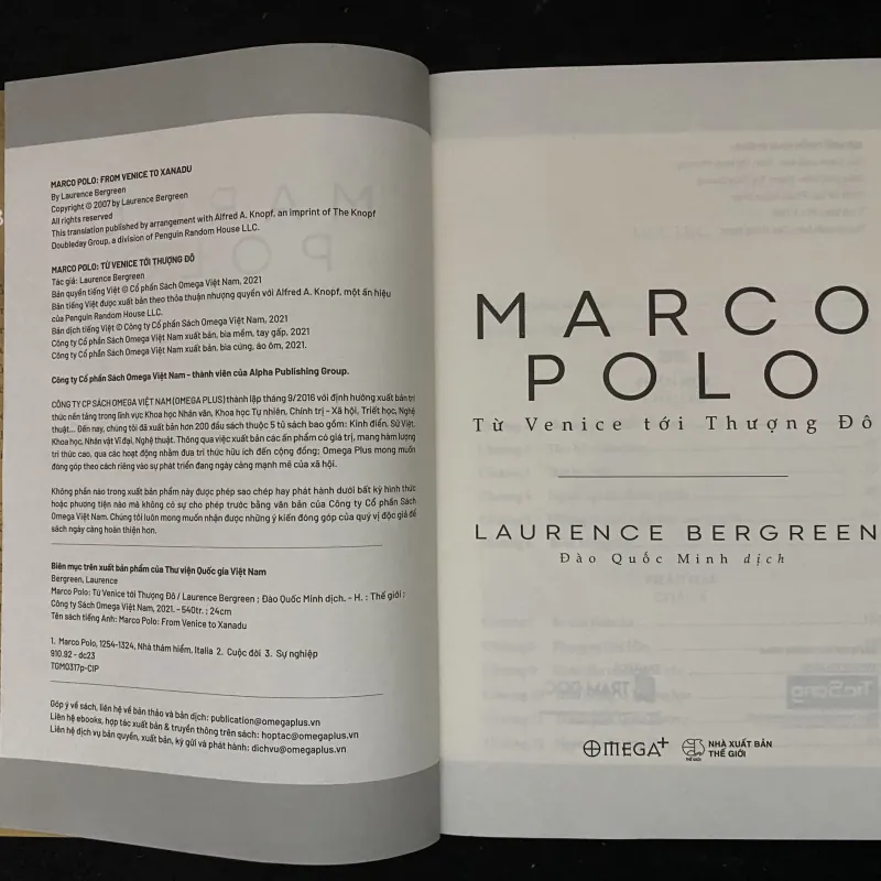 Marco Polo: Từ Venice tới Thượng Đô-Laurence Bergreen.   1030729