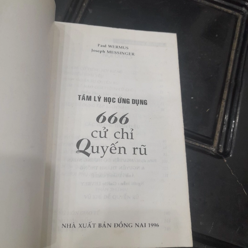 Paul WERMUS, Joseph MESSINGER - Tâm lý học ứng dụng, 666 CỬ CHỈ QUYẾN RŨ 365622