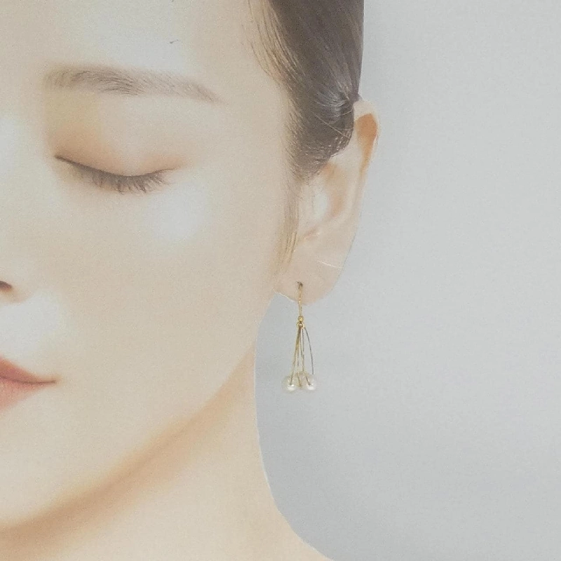 K18YG Bông tai ngọc trai Akoya - Hàng hiệu Authentic 877088