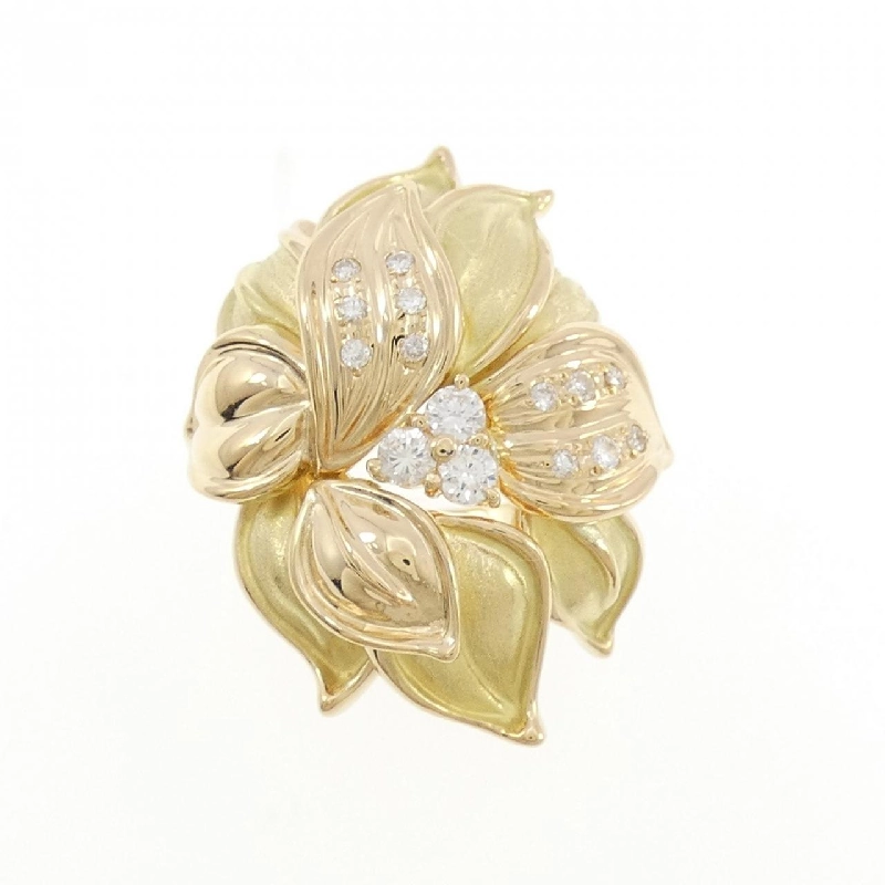 Nhẫn kim cương lá K18YG 0.31CT - Hàng hiệu Chính hãng 849979