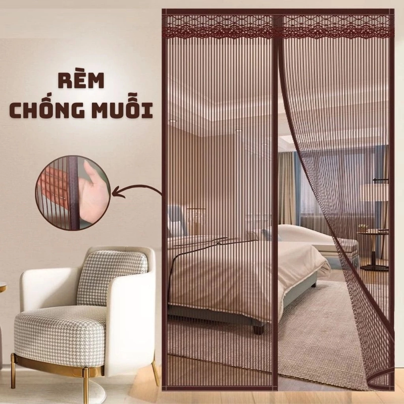 Rèm chống muỗi cửa ra vào (130cm x 220cm) 529954