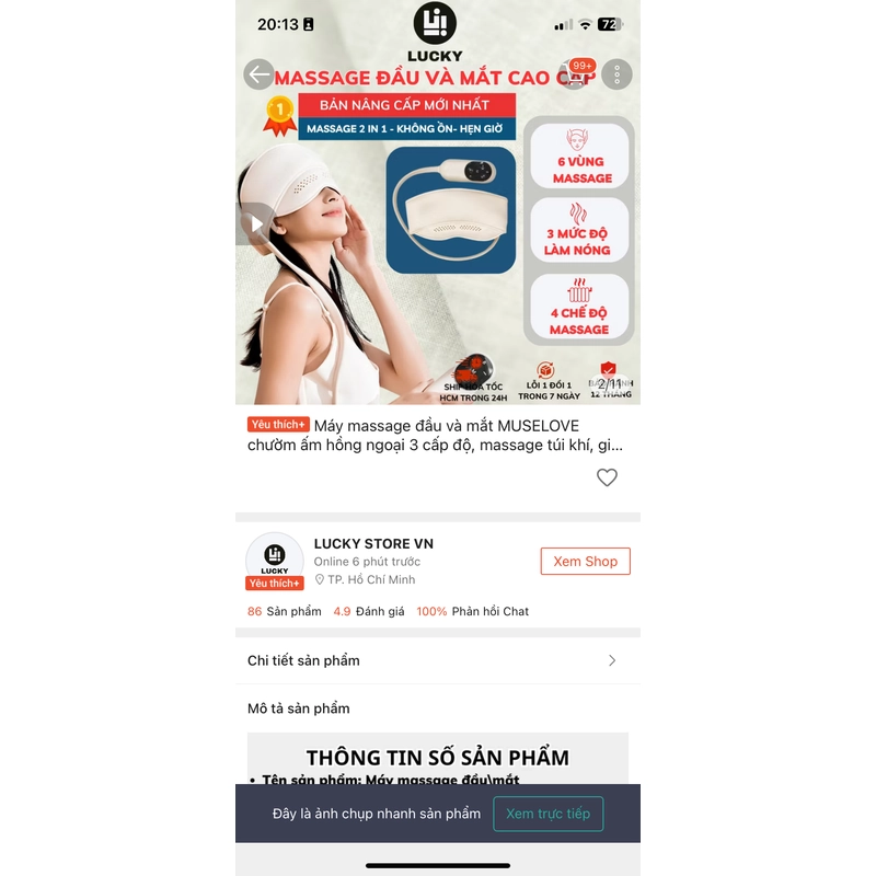 Máy massage đầu Muselove 446644