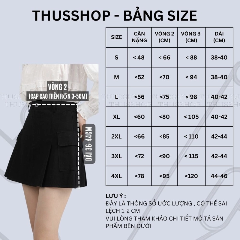 Chân Váy Xếp Ly Kaki Mềm Không Nhăn Phối Túi Nắp Sườn, Váy Xếp Li Dáng A Có Quần Lót Trong 442533